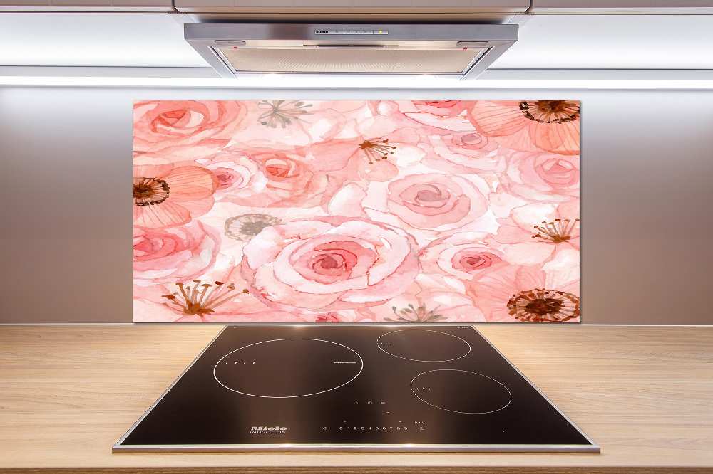 Cooker splashback Floral pattern