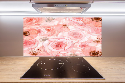 Cooker splashback Floral pattern