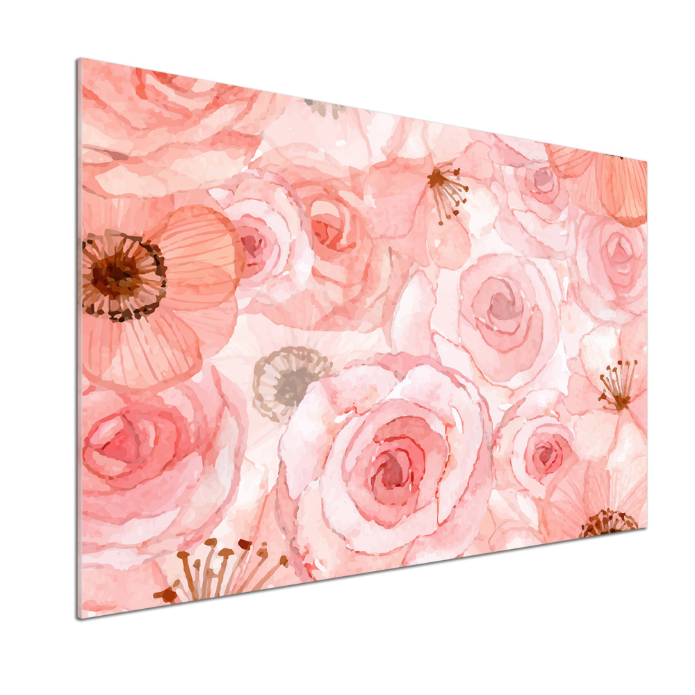 Cooker splashback Floral pattern