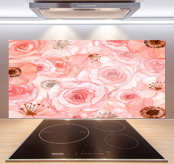 Cooker splashback Floral pattern