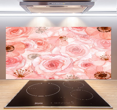 Cooker splashback Floral pattern