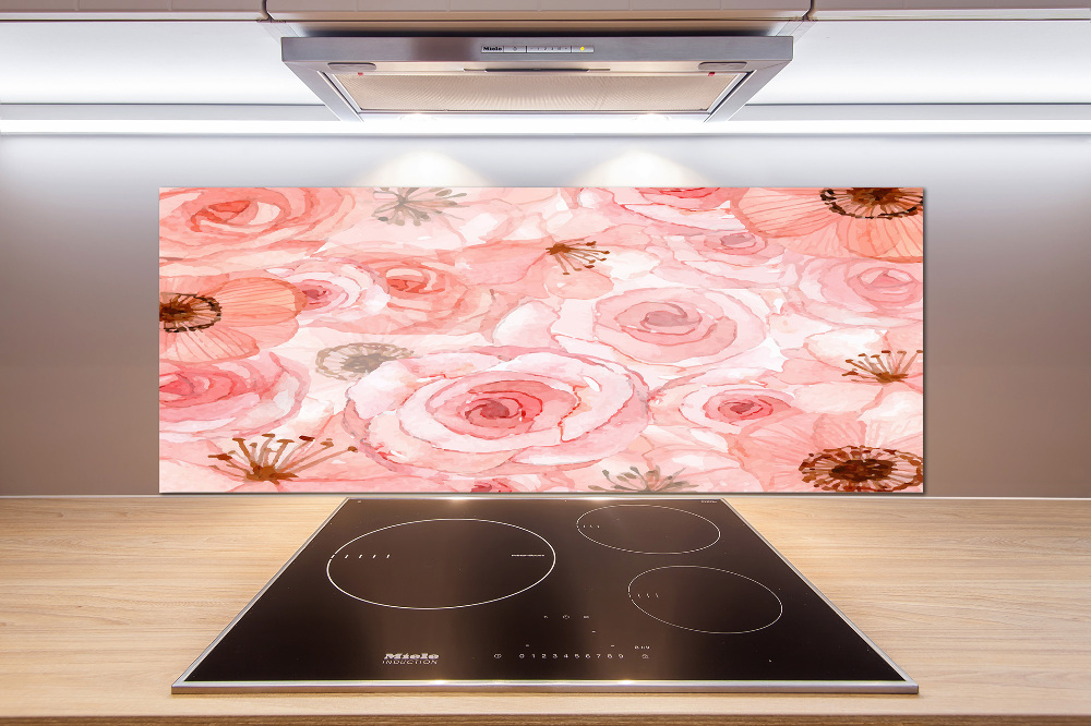 Cooker splashback Floral pattern