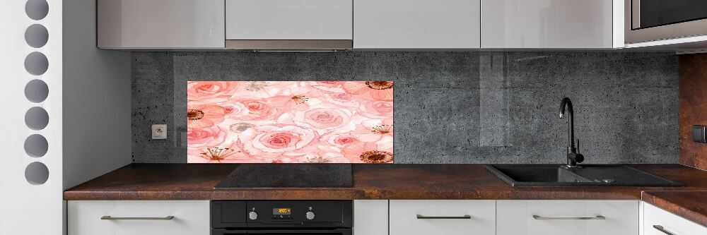 Cooker splashback Floral pattern