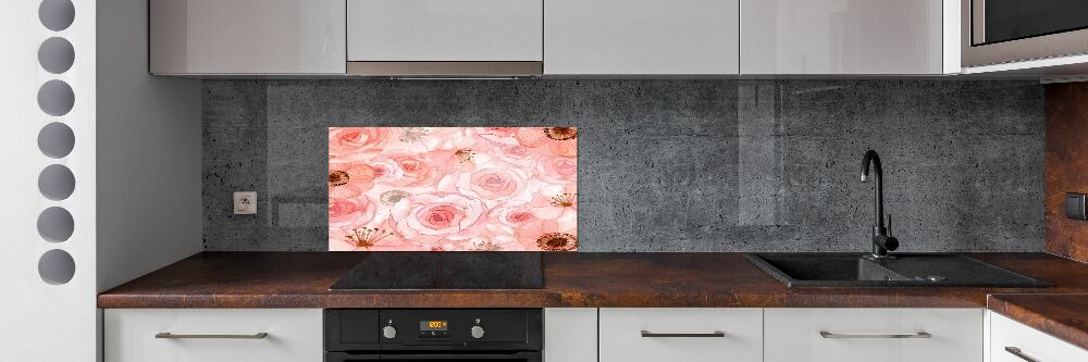 Cooker splashback Floral pattern