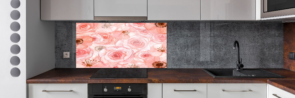 Cooker splashback Floral pattern