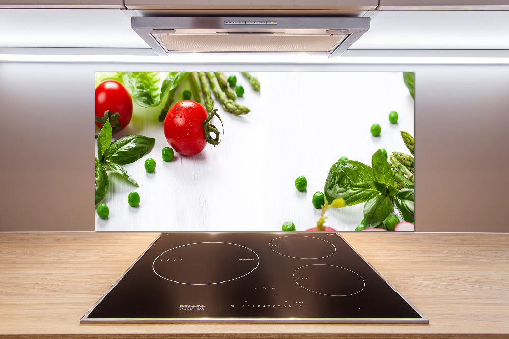 Cooker splashback Fresh vegetables