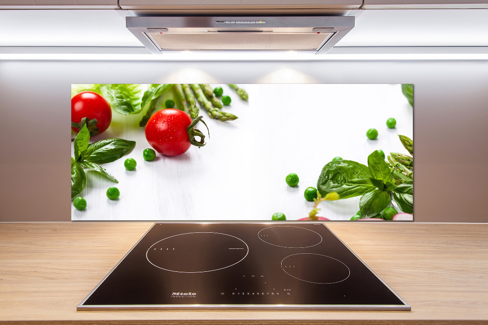 Cooker splashback Fresh vegetables