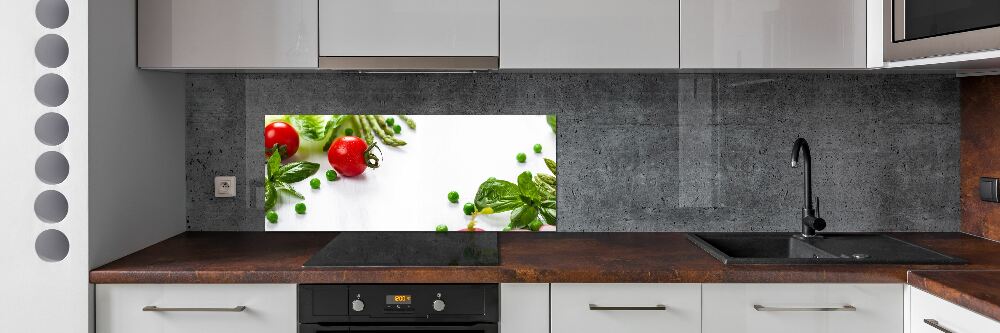 Cooker splashback Fresh vegetables