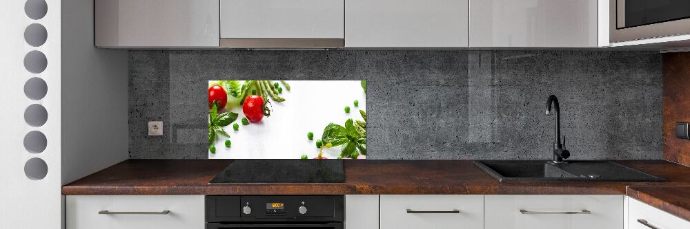 Cooker splashback Fresh vegetables