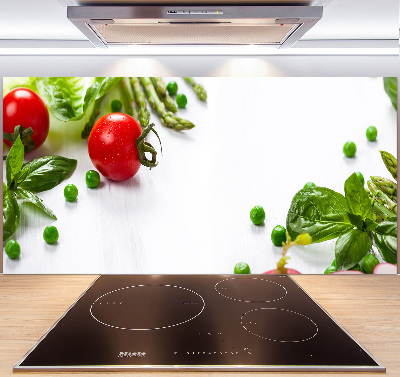 Cooker splashback Fresh vegetables