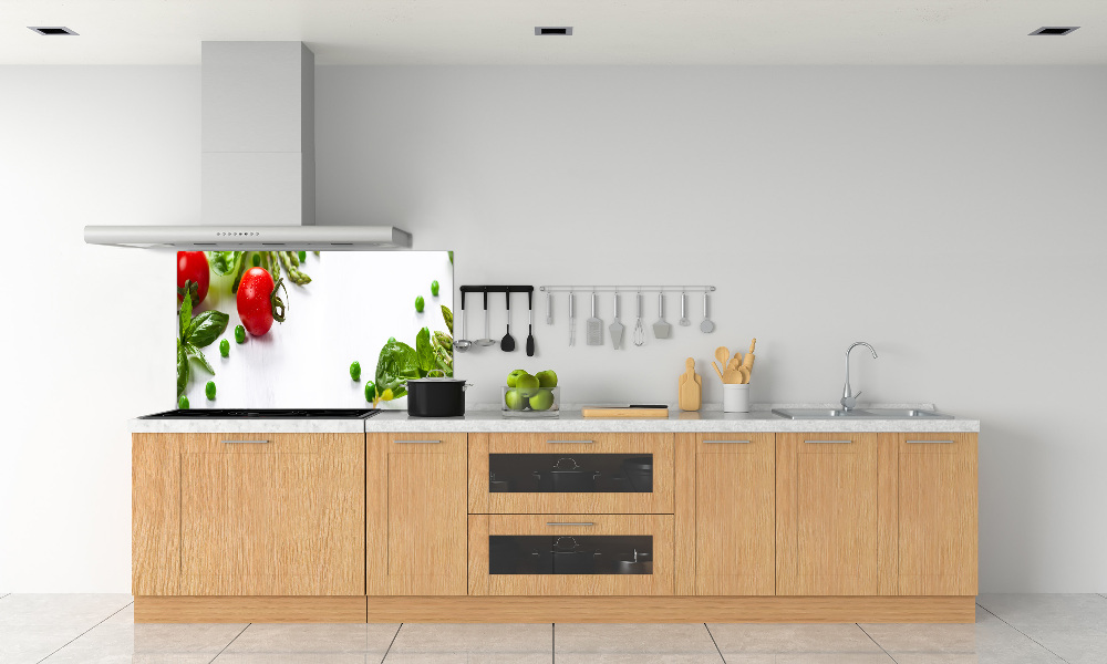 Cooker splashback Fresh vegetables