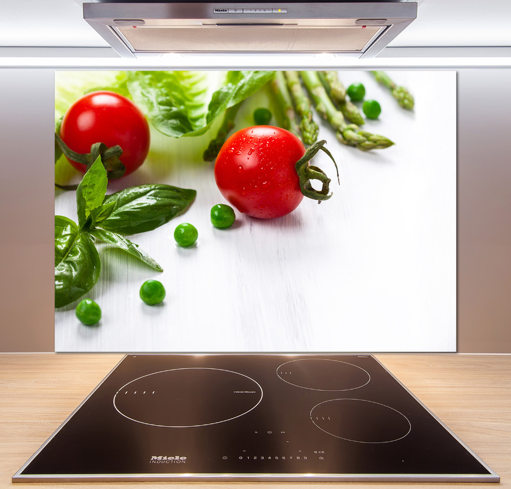 Cooker splashback Fresh vegetables