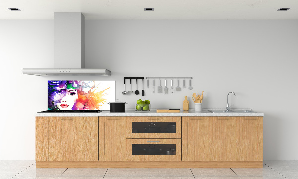 Cooker splashback Portrait of a woman