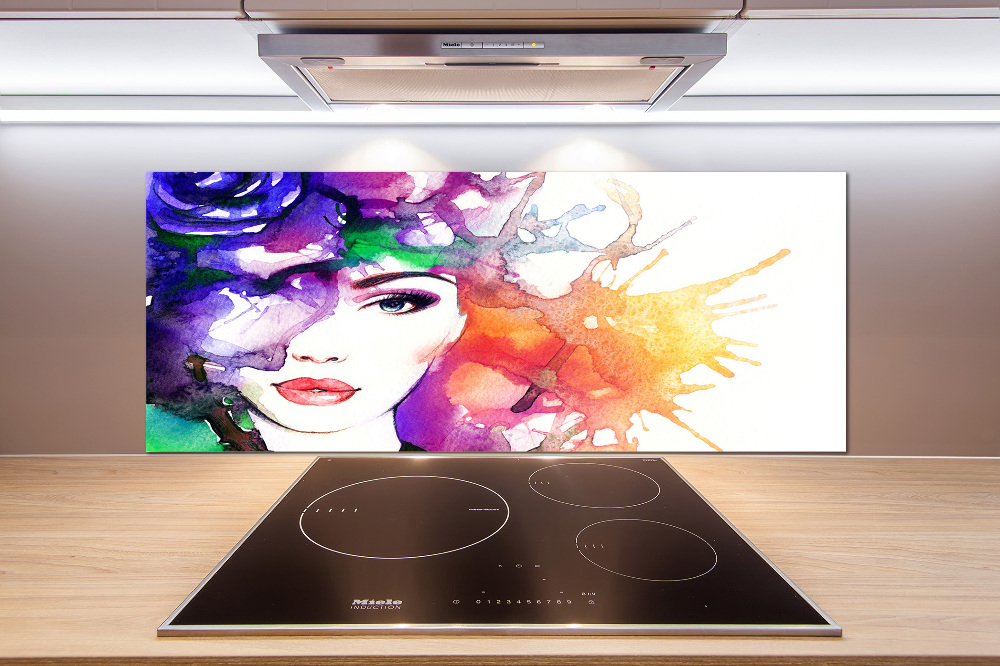 Cooker splashback Portrait of a woman