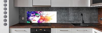 Cooker splashback Portrait of a woman