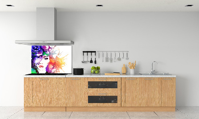 Cooker splashback Portrait of a woman