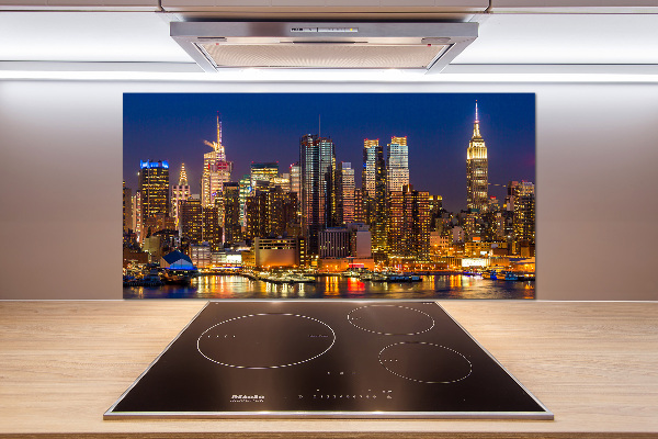 Kitchen splashback panel Manhattan at night