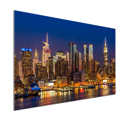 Kitchen splashback panel Manhattan at night