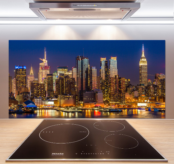 Kitchen splashback panel Manhattan at night