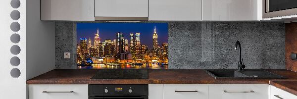 Kitchen splashback panel Manhattan at night