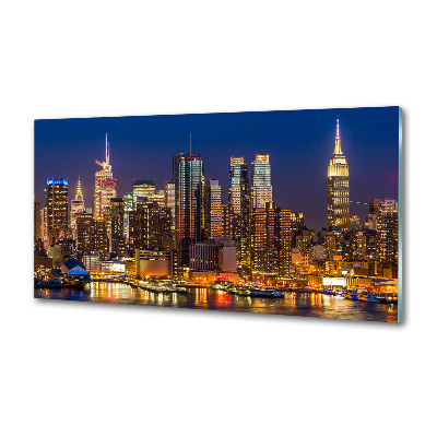 Kitchen splashback panel Manhattan at night