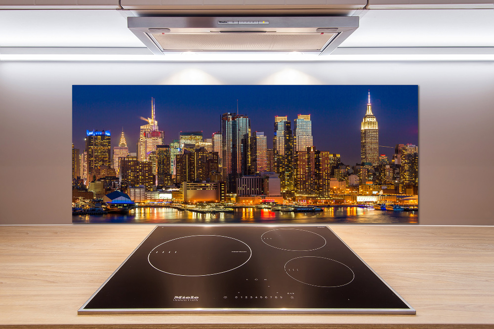 Kitchen splashback panel Manhattan at night