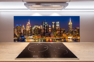 Kitchen splashback panel Manhattan at night