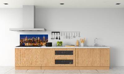 Kitchen splashback panel Manhattan at night