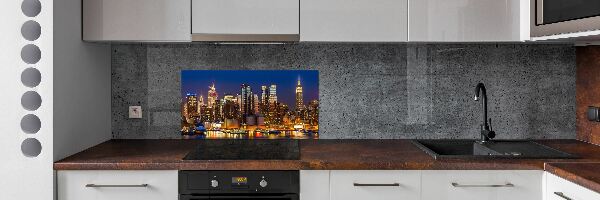 Kitchen splashback panel Manhattan at night