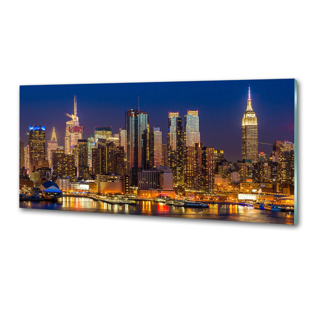 Kitchen splashback panel Manhattan at night