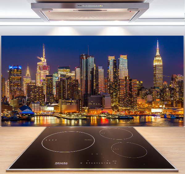 Kitchen splashback panel Manhattan at night