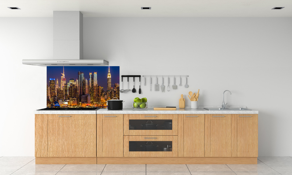 Kitchen splashback panel Manhattan at night