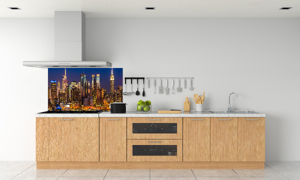 Kitchen splashback panel Manhattan at night