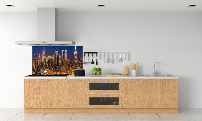 Kitchen splashback panel Manhattan at night