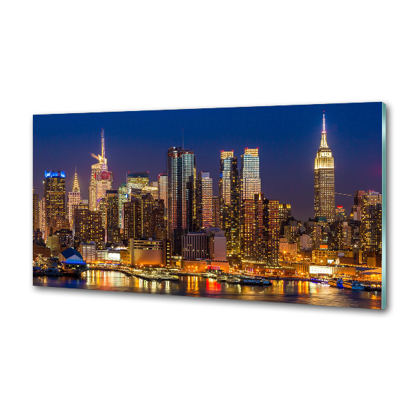 Kitchen splashback panel Manhattan at night