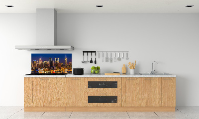 Kitchen splashback panel Manhattan at night