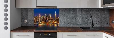 Kitchen splashback panel Manhattan at night