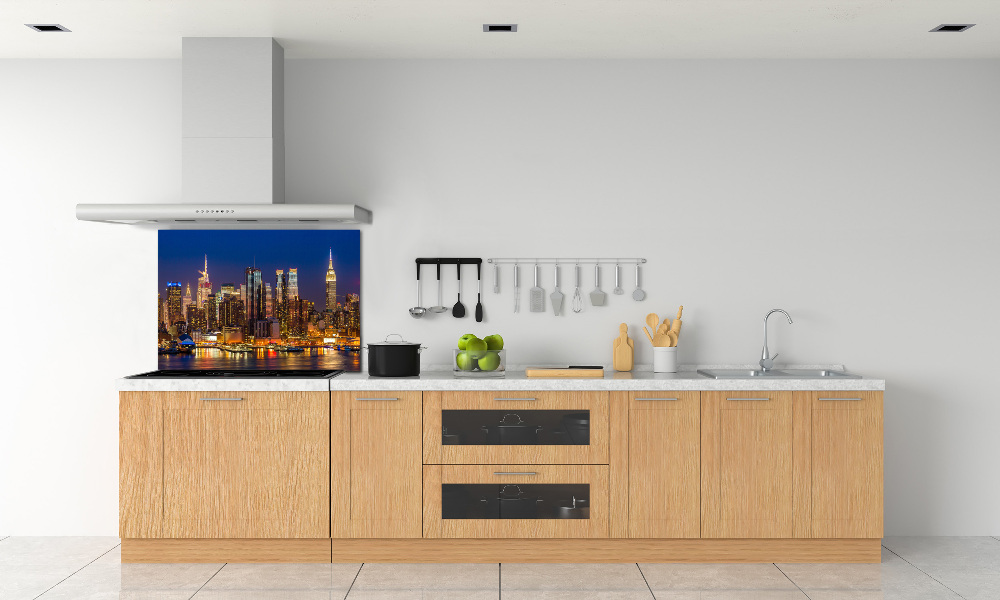 Kitchen splashback panel Manhattan at night