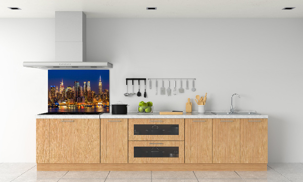 Kitchen splashback panel Manhattan at night