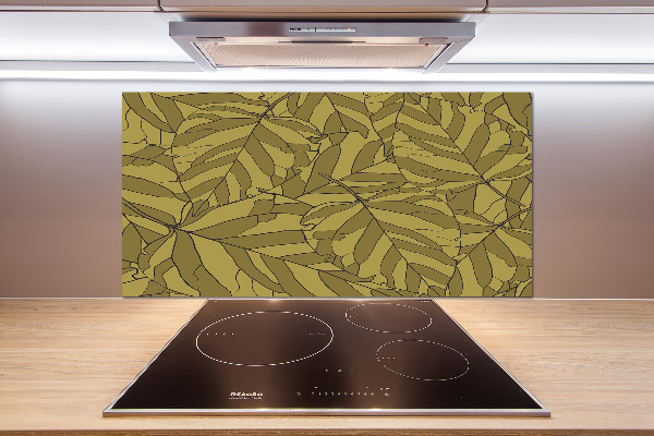 Cooker splashback Leaves