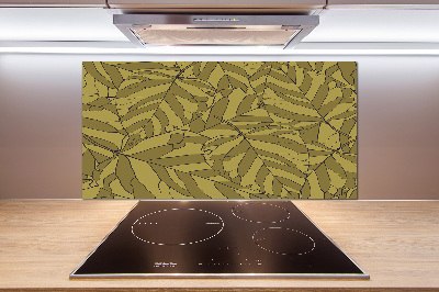 Cooker splashback Leaves