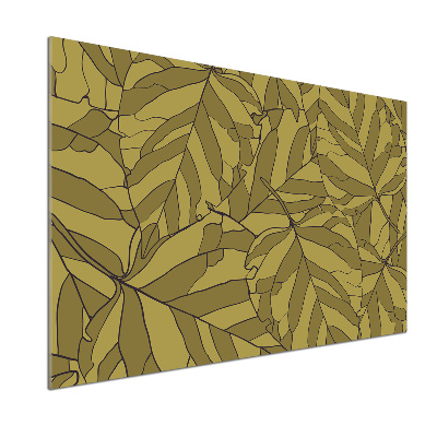 Cooker splashback Leaves