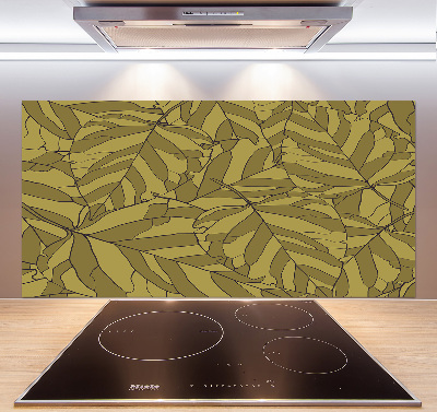 Cooker splashback Leaves