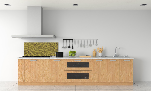 Cooker splashback Leaves