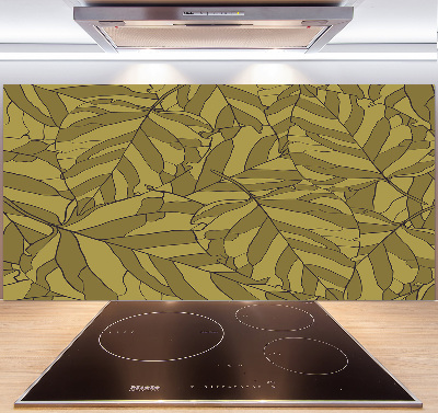 Cooker splashback Leaves