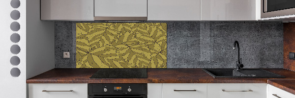 Cooker splashback Leaves