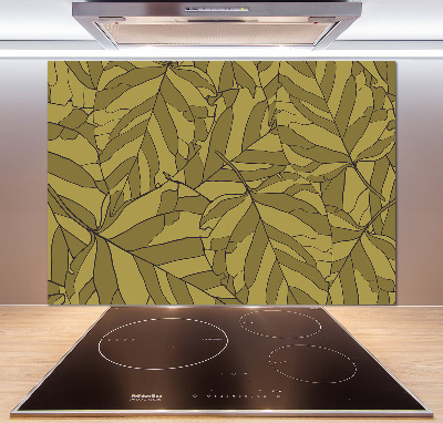 Cooker splashback Leaves