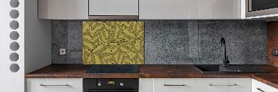 Cooker splashback Leaves