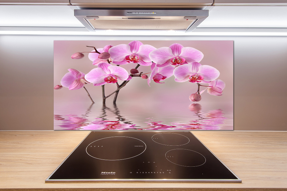 Cooker splashback Pink orchid