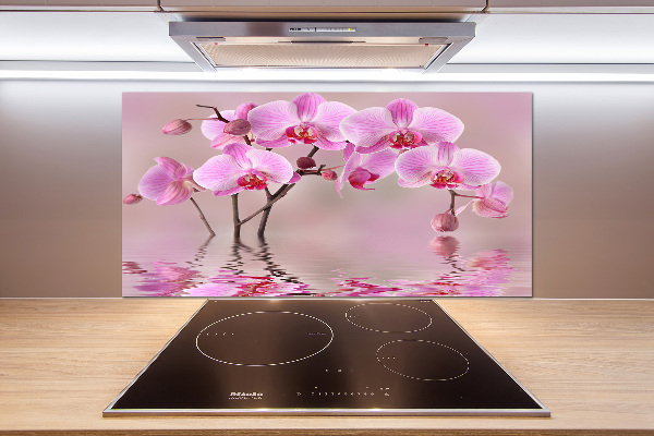 Cooker splashback Pink orchid